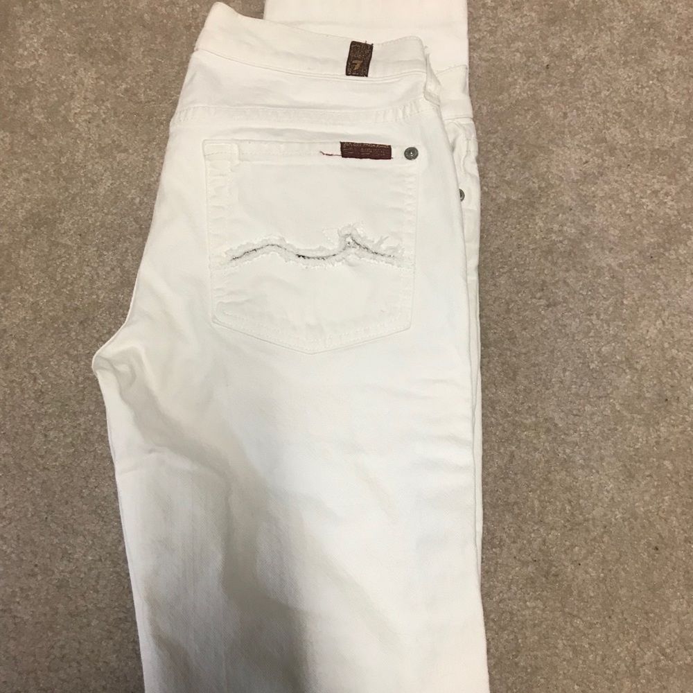7 for all mankind white jeans